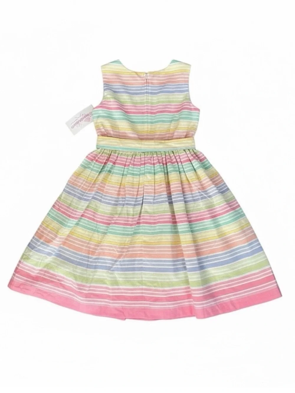NWT Bonnie Jean Pastel Stripe Party Dress – Girls Size 4/4T